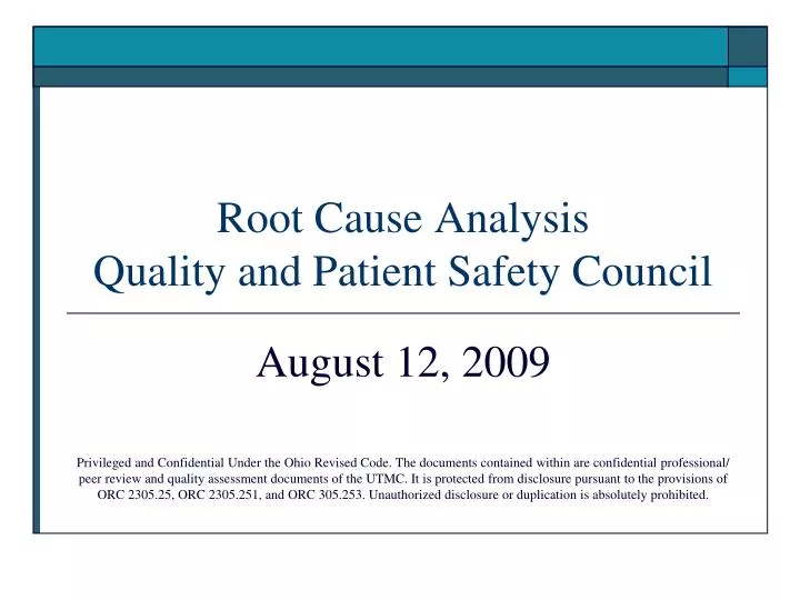 root cause analysis quality and patient safety council