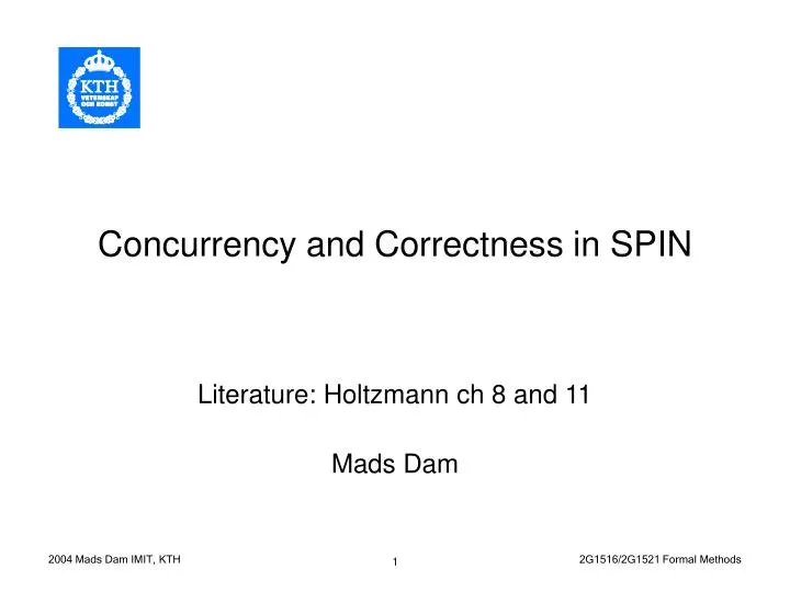 concurrency and correctness in spin