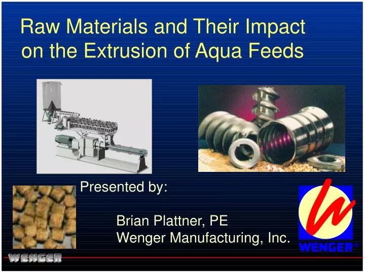 raw materials and their impact on the extrusion of aqua feeds