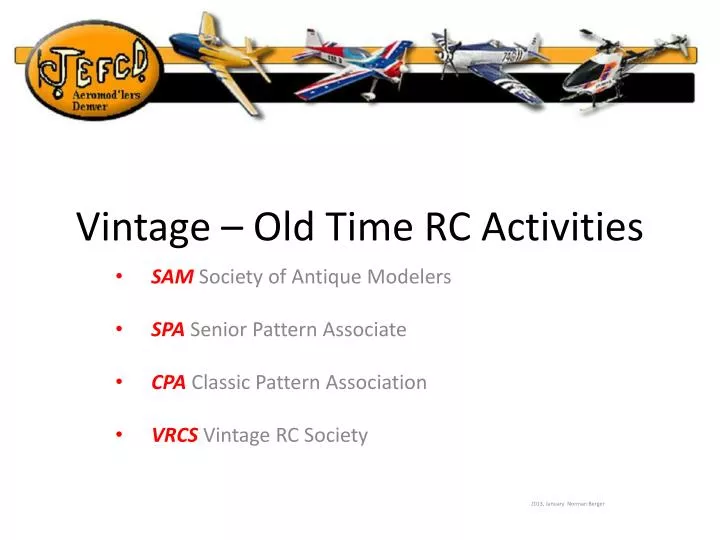 vintage old time rc activities