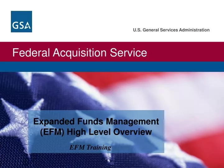 expanded funds management efm high level overview