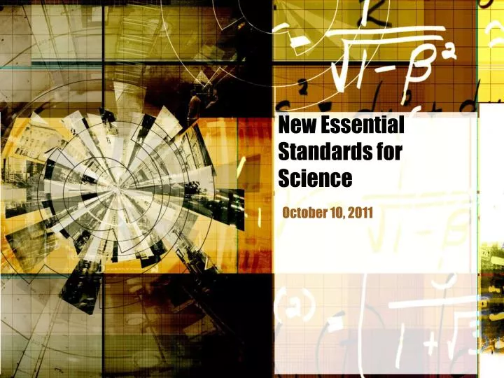 new essential standards for science