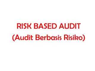 r isk b ased a udit audit berbasis risiko