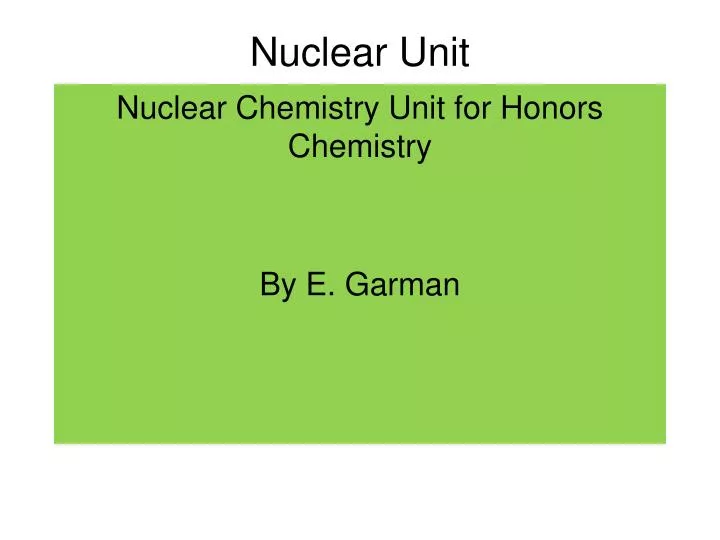 nuclear unit