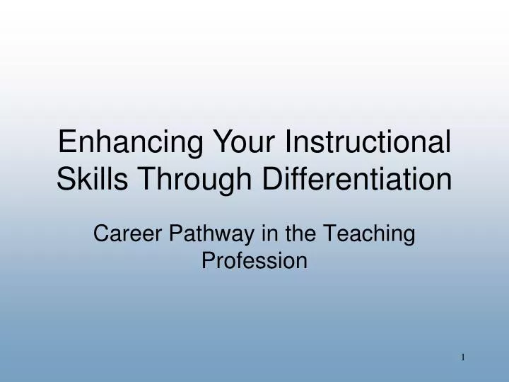 career pathway in the teaching profession