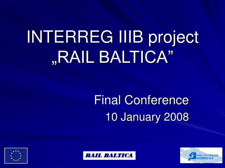 interreg iiib project rail baltica