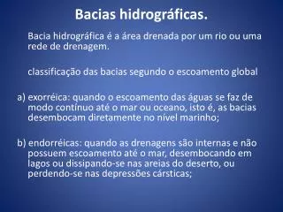 bacias hidrogr ficas