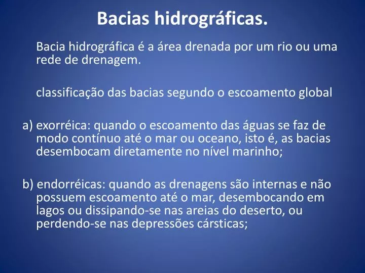 bacias hidrogr ficas