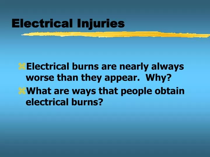 electrical injuries