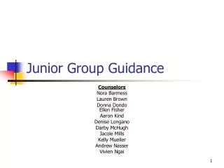 Junior Group Guidance