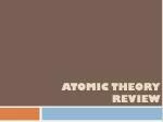 ATOMIC THEORY REVIEW - slide 1