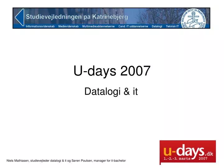 u days 2007