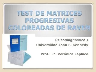 test de matrices progresivas coloreadas de raven