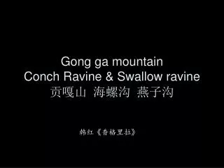 gong ga mountain conch ravine swallow ravine