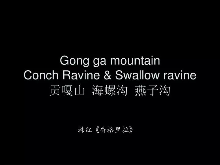 gong ga mountain conch ravine swallow ravine