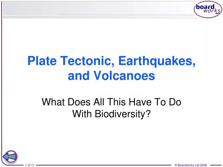 plate tectonic earthquakes and volcanoes