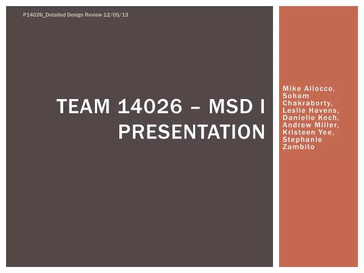 team 14026 msd i presentation