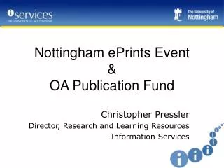 Nottingham ePrints Event &amp; OA Publication Fund
