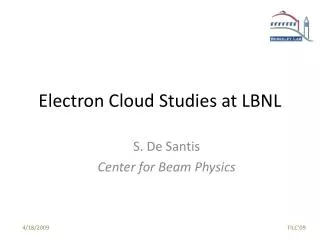 Electron Cloud Studies at LBNL