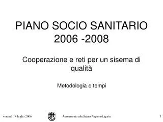 piano socio sanitario 2006 2008