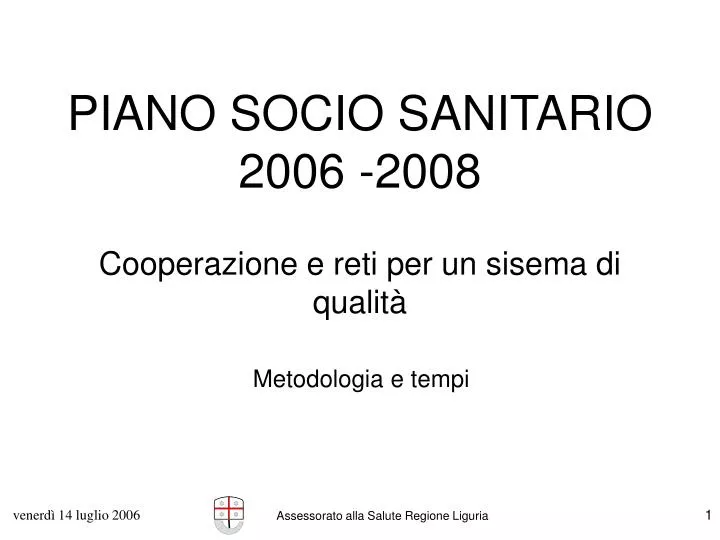 piano socio sanitario 2006 2008