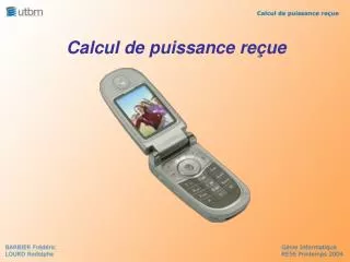 calcul de puissance re ue