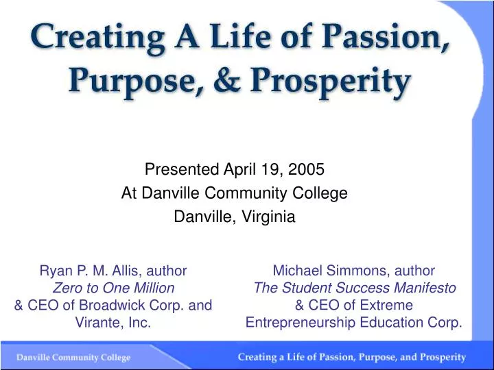 presented april 19 2005 at danville community college danville virginia
