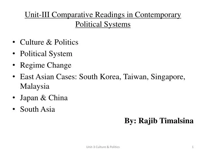 unit iii comparative readings in contemporary political systems