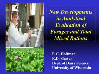 New Developments in Analytical Evaluation of Forages and Total Mixed Rations