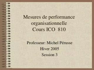 mesures de performance organisationnelle cours ico 810