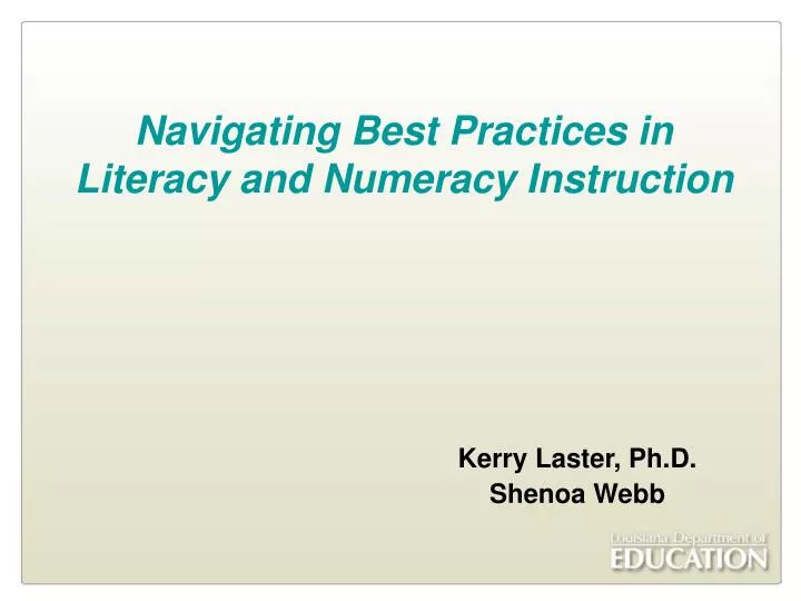 navigating best practices in literacy and numeracy instruction