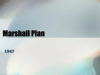 Marshall Plan