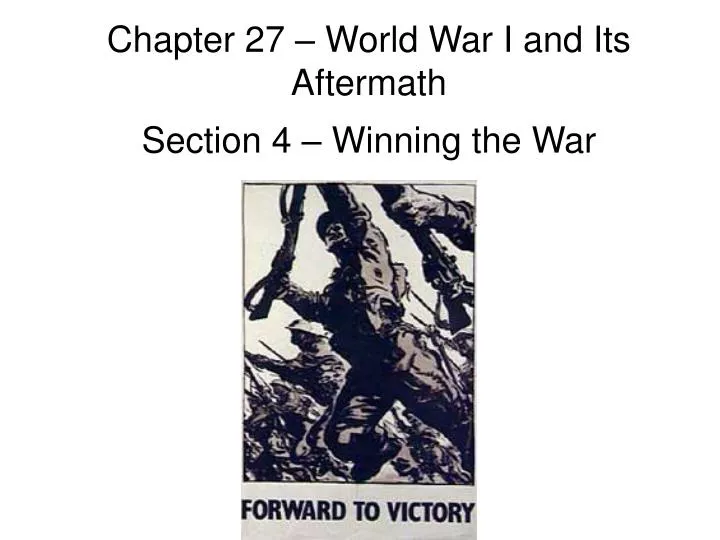 chapter 27 world war i and its aftermath