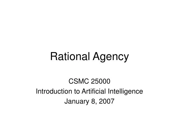 rational agency