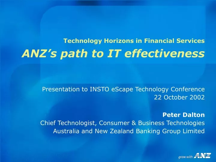 technology horizons in financial services anz s path to it effectiveness