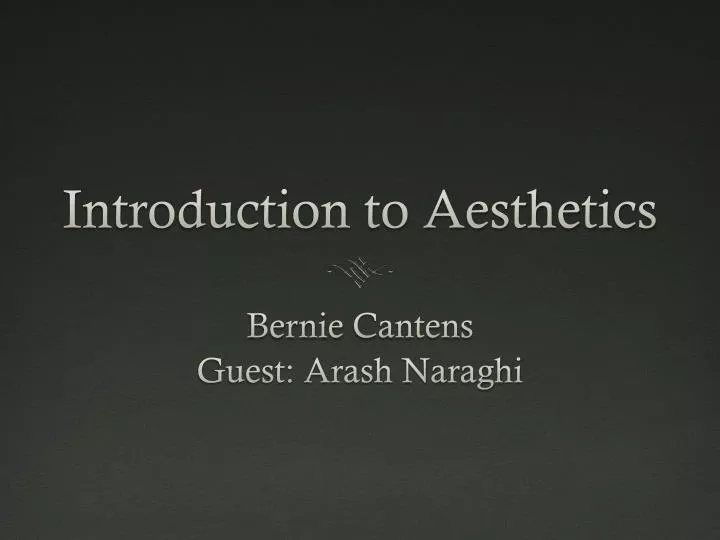 introduction to aesthetics