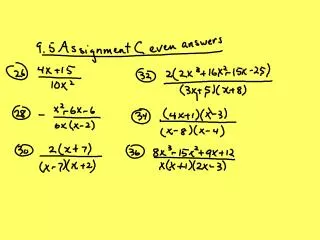 9.6 Solving Rational Equations Notes A