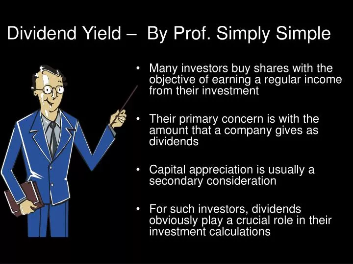 dividend yield by prof simply simple