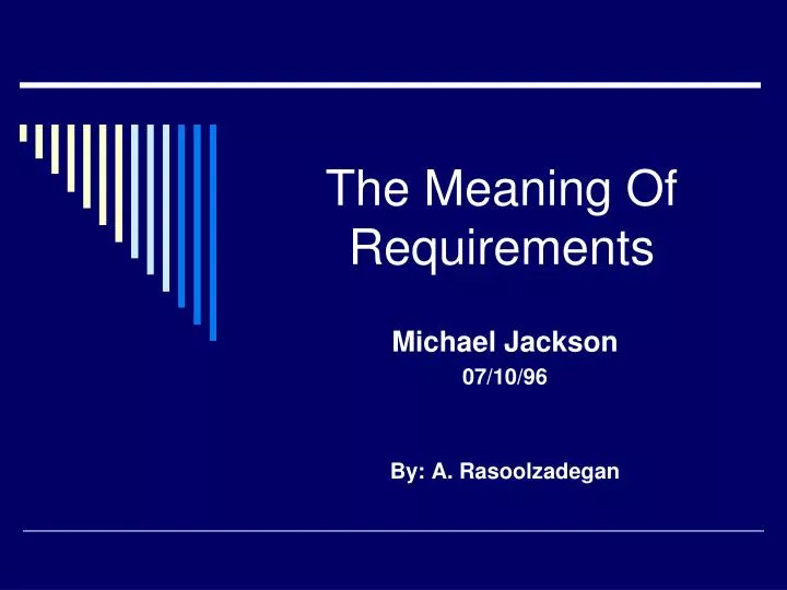 the meaning of requirements