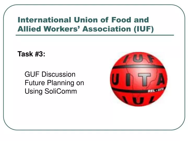 international union of food and allied workers association iuf