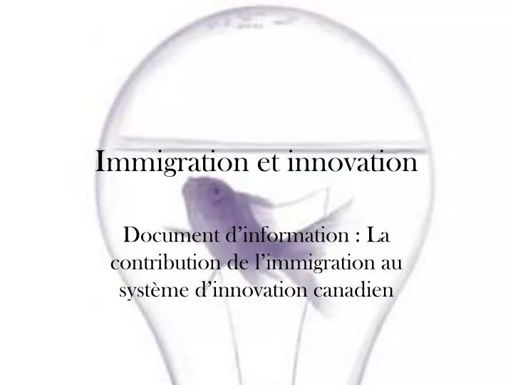 immigration et innovation