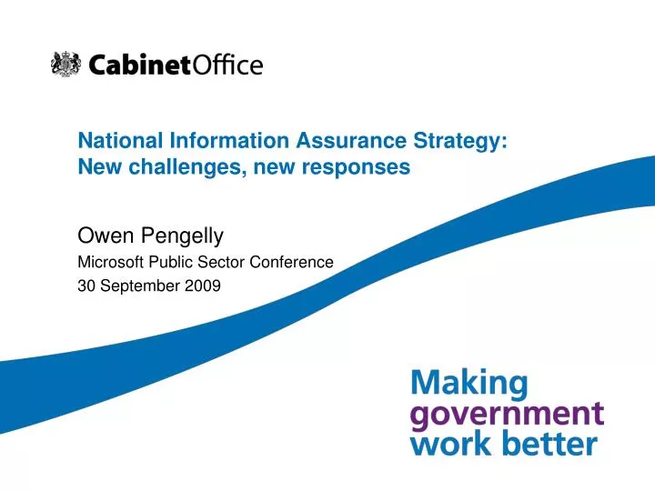 national information assurance strategy new challenges new responses