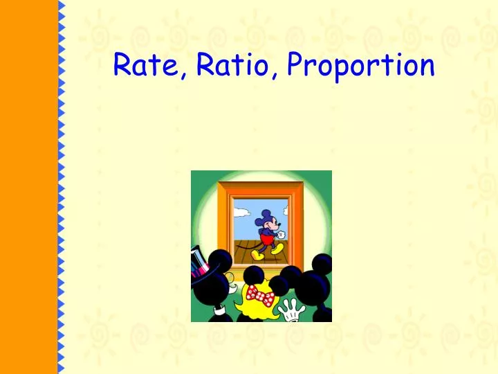 rate ratio proportion