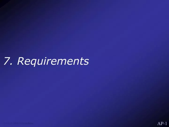 7 requirements