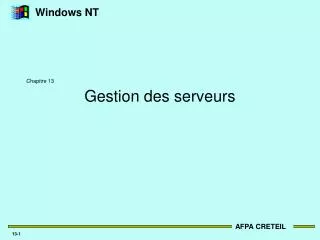 gestion des serveurs