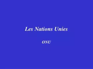 les nations unies