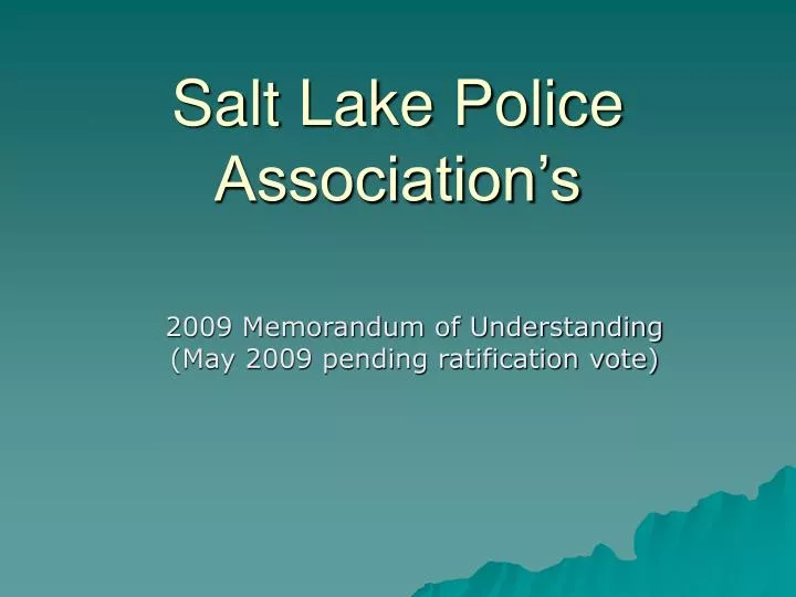salt lake police association s