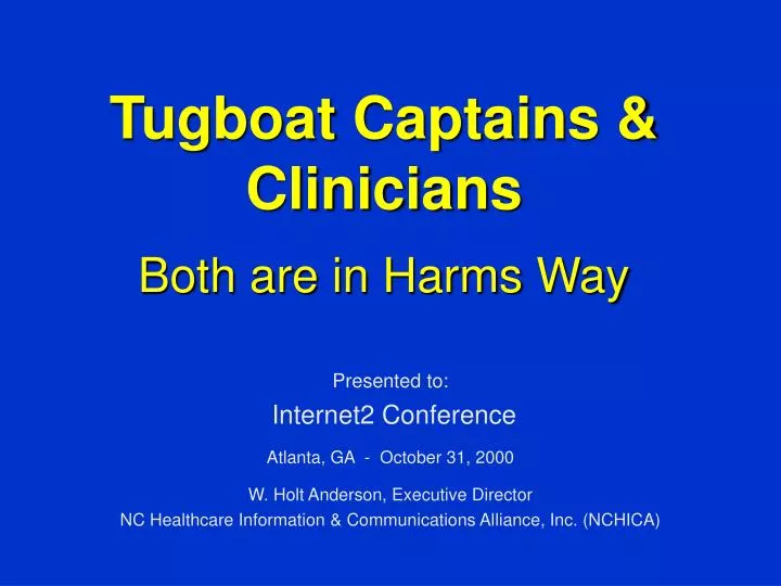 tugboat captains clinicians both are in harms way