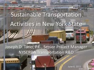 Sustainable Transportation Activities in New York State