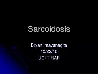 Sarcoidosis